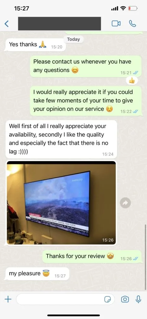 vunotv WhatsApp Customer Chat Screenshot 2